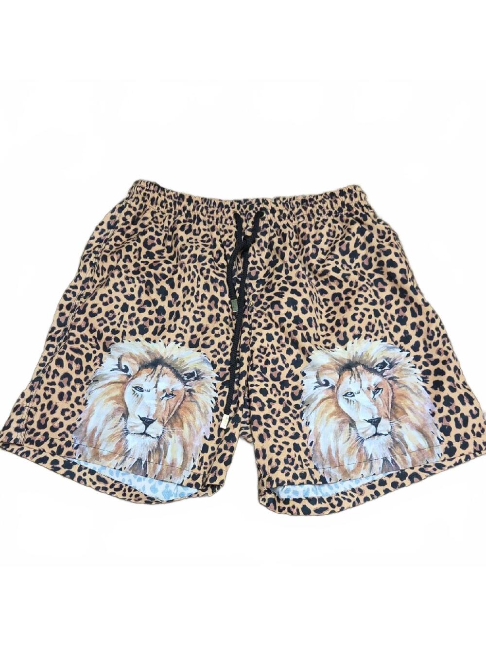Kenny Flowers | Men's Leopard Print Swim Trunks | L
